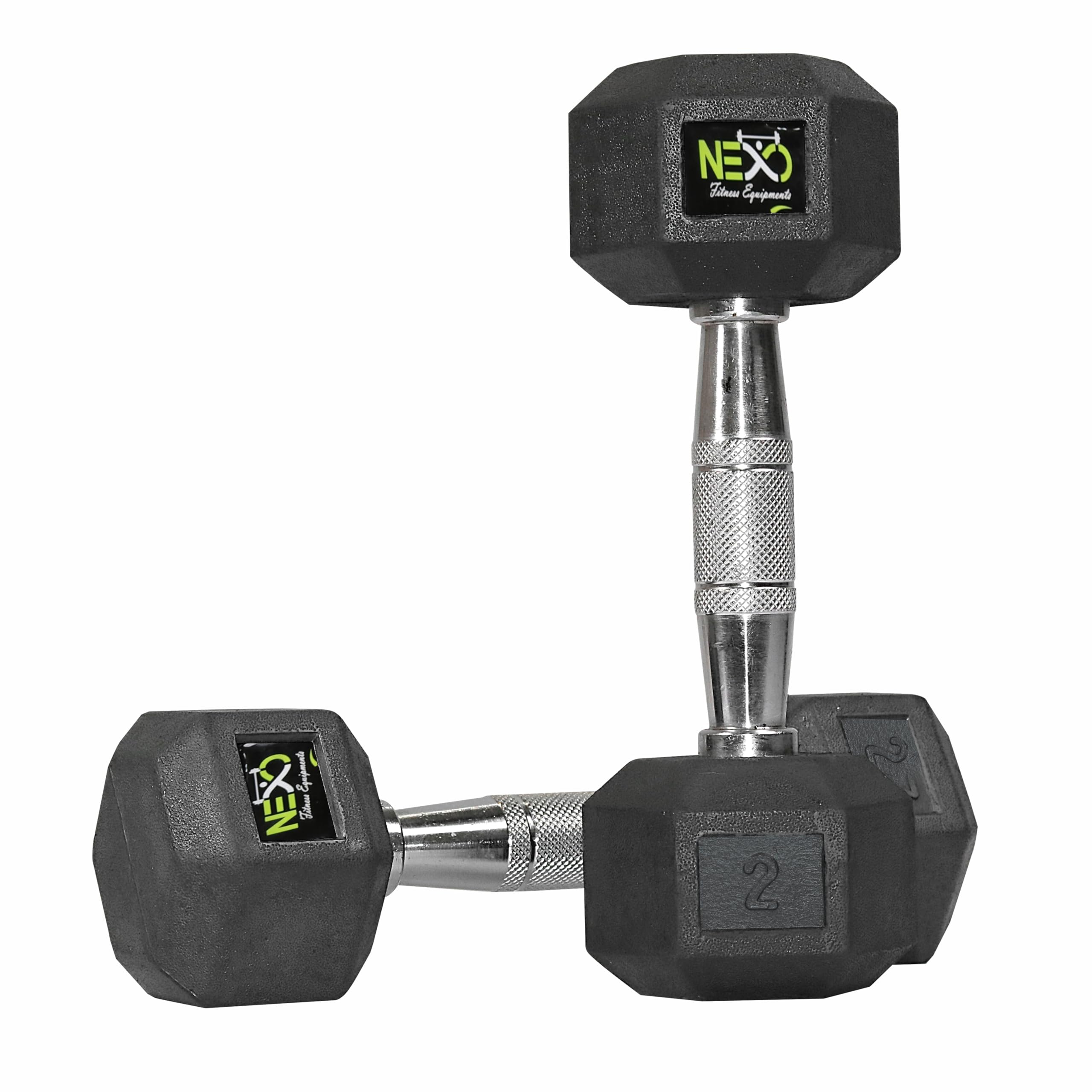 NEXO Rubber Coated Hex Dumbbells for Home Gym Exercise | Workout Dumbbells Weights for Men & Women| 4kg Hex dumbbells set of 2 (2kg x 2) | Color - Black (B0D388VLM8) Amazon Price History, Amazon Price Tracker