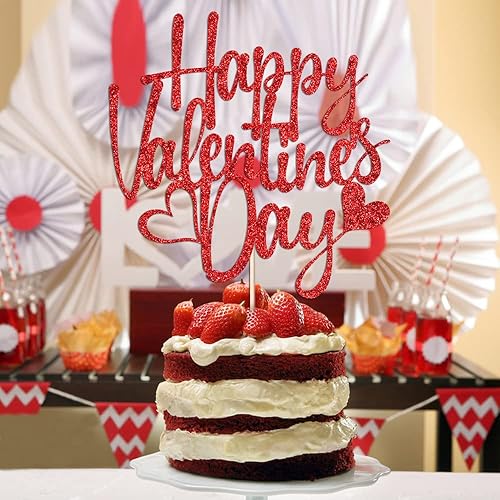 Miniatura 4 de Sleyberoy - Decoración para pastel de San Valentín - Renovación de votos de amor compromiso boda despedida de soltera propuesta decoración de