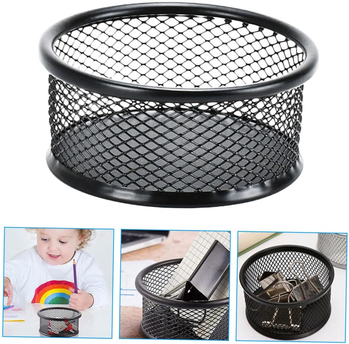 Alipis 4pcs Mesh Paper Clips Organizer Multi-functional Storage Box for Desktop Neat Stylish Holder for Paper Clips Thumbtacks and Office Supplies and Sturdy Design