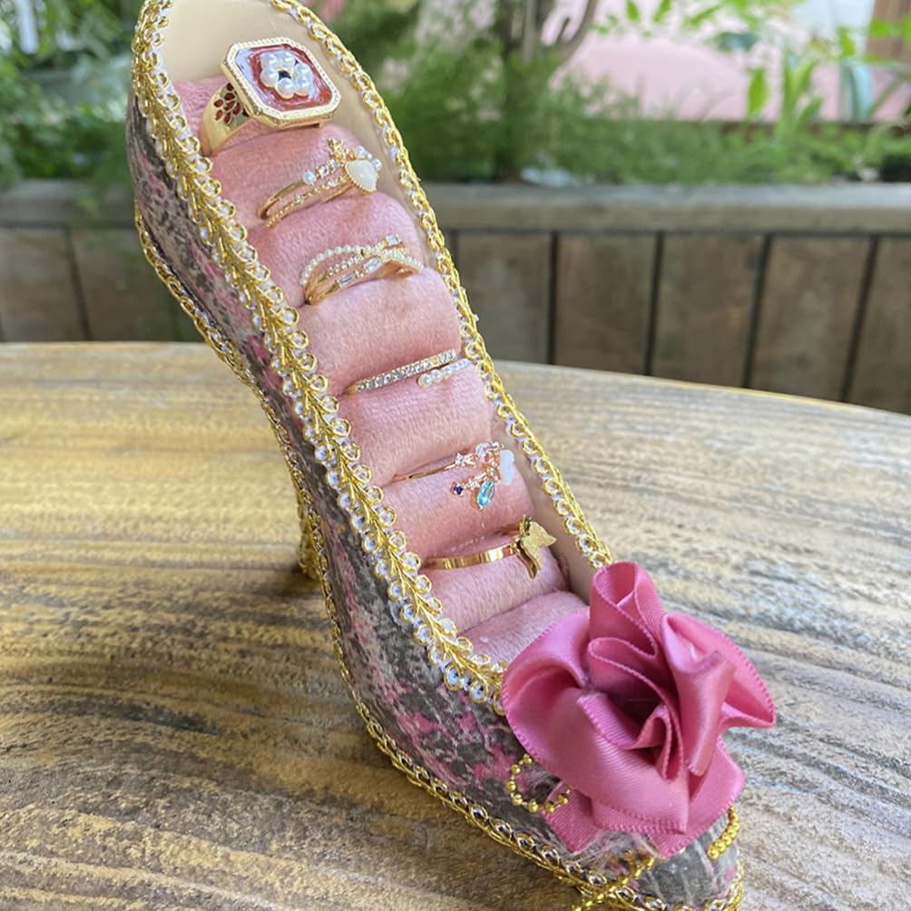 Holibanna High Heel Ring Holder Dress Shoe Ring Holder Jewelry Display Stand Earring Necklace Jewelry Rack Bracelet Organizer Decor Tower for Shop Women