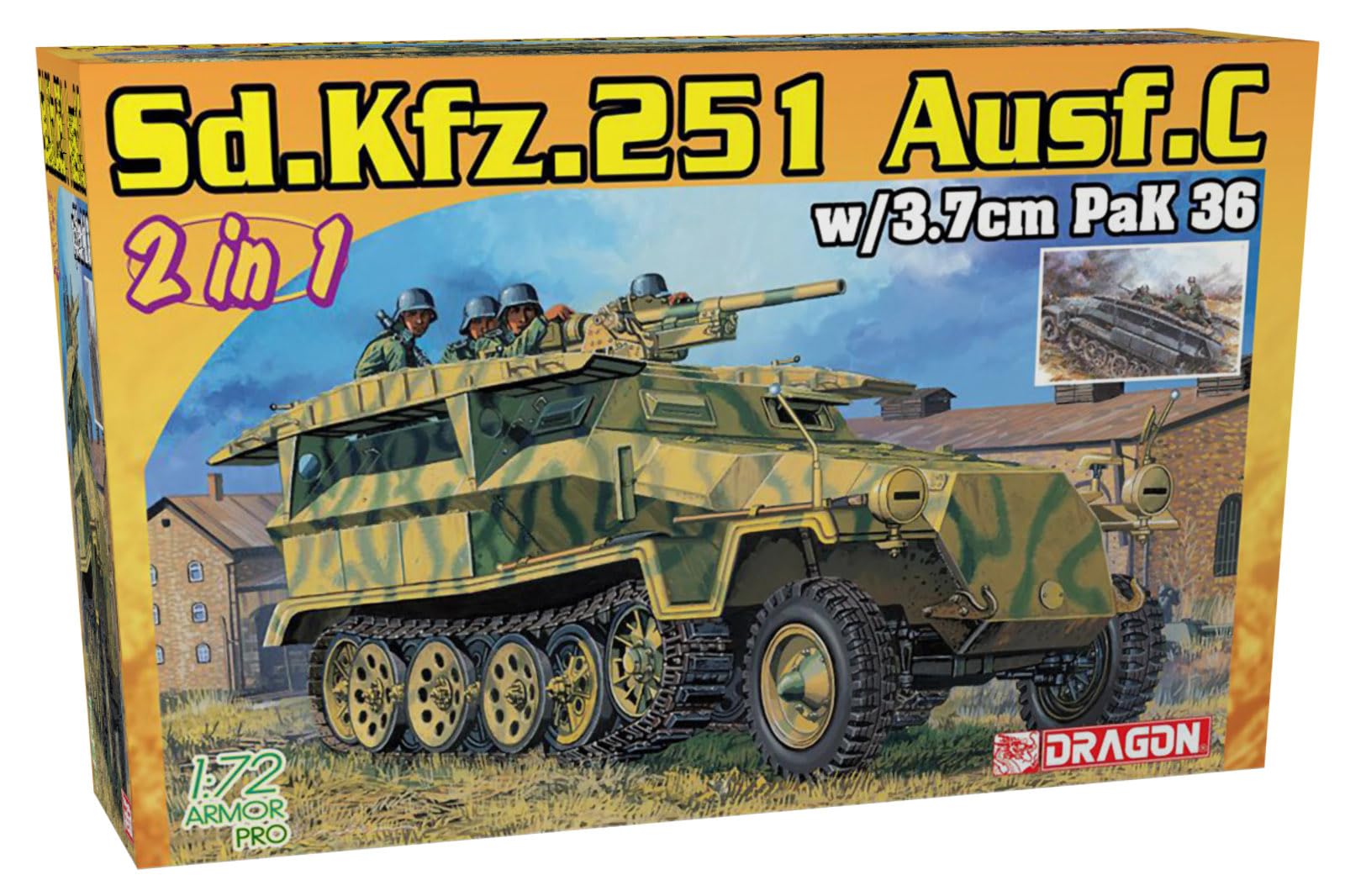 Amazon | ドラゴン 1/72 第二次世界大戦 ドイツ軍 Sd.Kfz.251 Ausf.C w