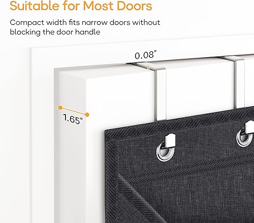 Miniatura 5 de KIMBORA Organizador de zapatos de 10 niveles sobre la puerta con bolsillos grandes, zapatero colgante para almacenamiento de puerta de armario, se