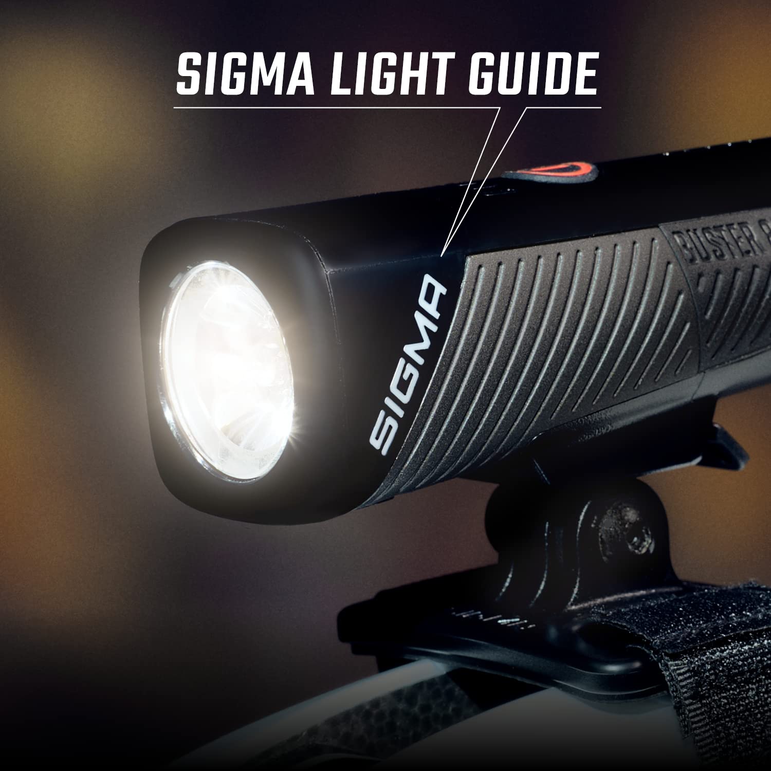 SIGMA - Buster 800 HL | LED Helmlicht 800 Lumen | akkubetriebenes Licht für Fahrradhelm mit fünf Modi-Profilen | Sichere Befestigung am Fahrradhelm | Farbe: Schwarz