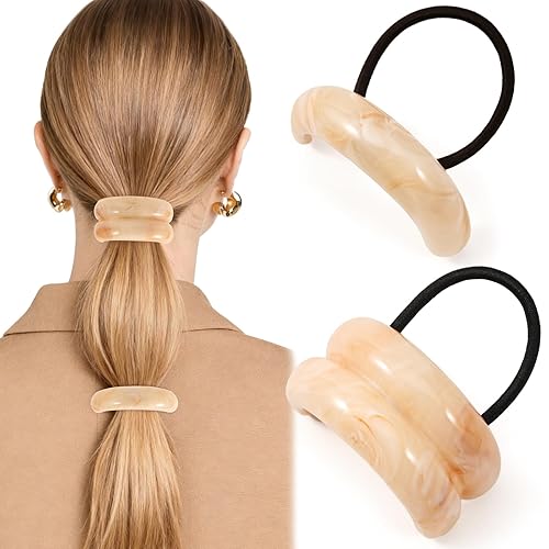 Miniatura 8 de 3 Ligas Doradas para el Cabello, Ligas Metálicas para Cabello Grueso, Diseño Geométrico Elegante y Duradero, Accesorios Dorados para el Cabello
