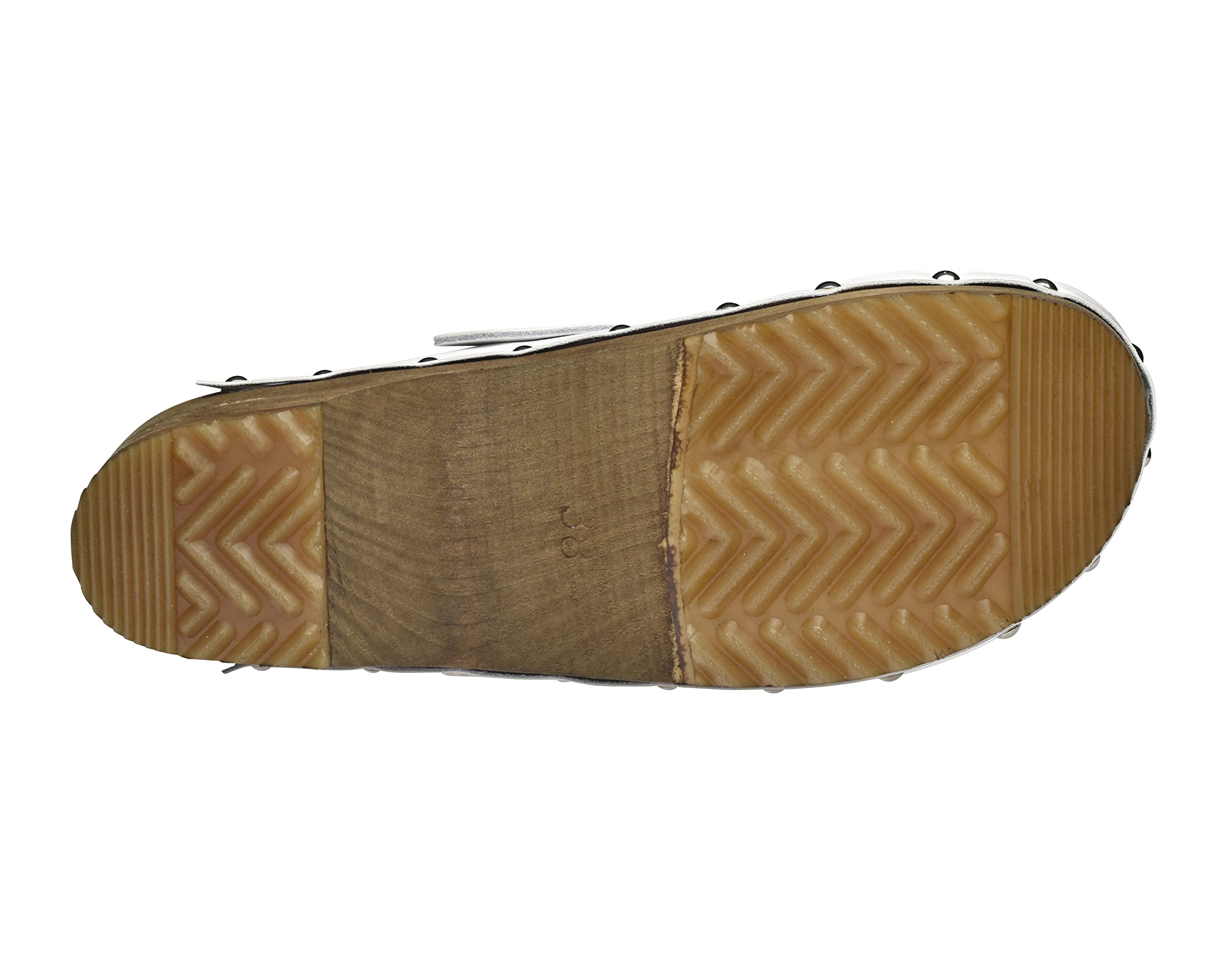 Sanita Krisla | Zoccoli Aperti da Donna | Zoccoli in Pelle con Suola in Legno | Prodotto Originale Fatto Mano | Suola sostenibile | Bianco | 42 EU