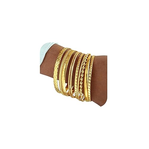 ÌF ME Gold Bangle Bracelets for Women, Indian Bangles Stackable