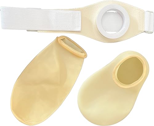 Miniatura 3 de Bolsas de colostomía de látex con cinturón bolsas de ostomía con cinturón elástico para colostomía, diámetro del agujero 2.4 in2.36 pulgadas