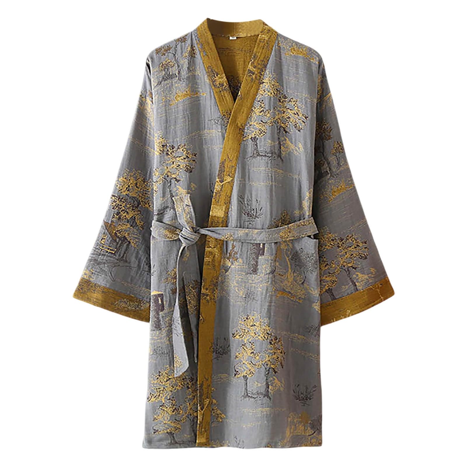 Hanfu Kimono japonés jacquard de corte tradicional con cinturón 8