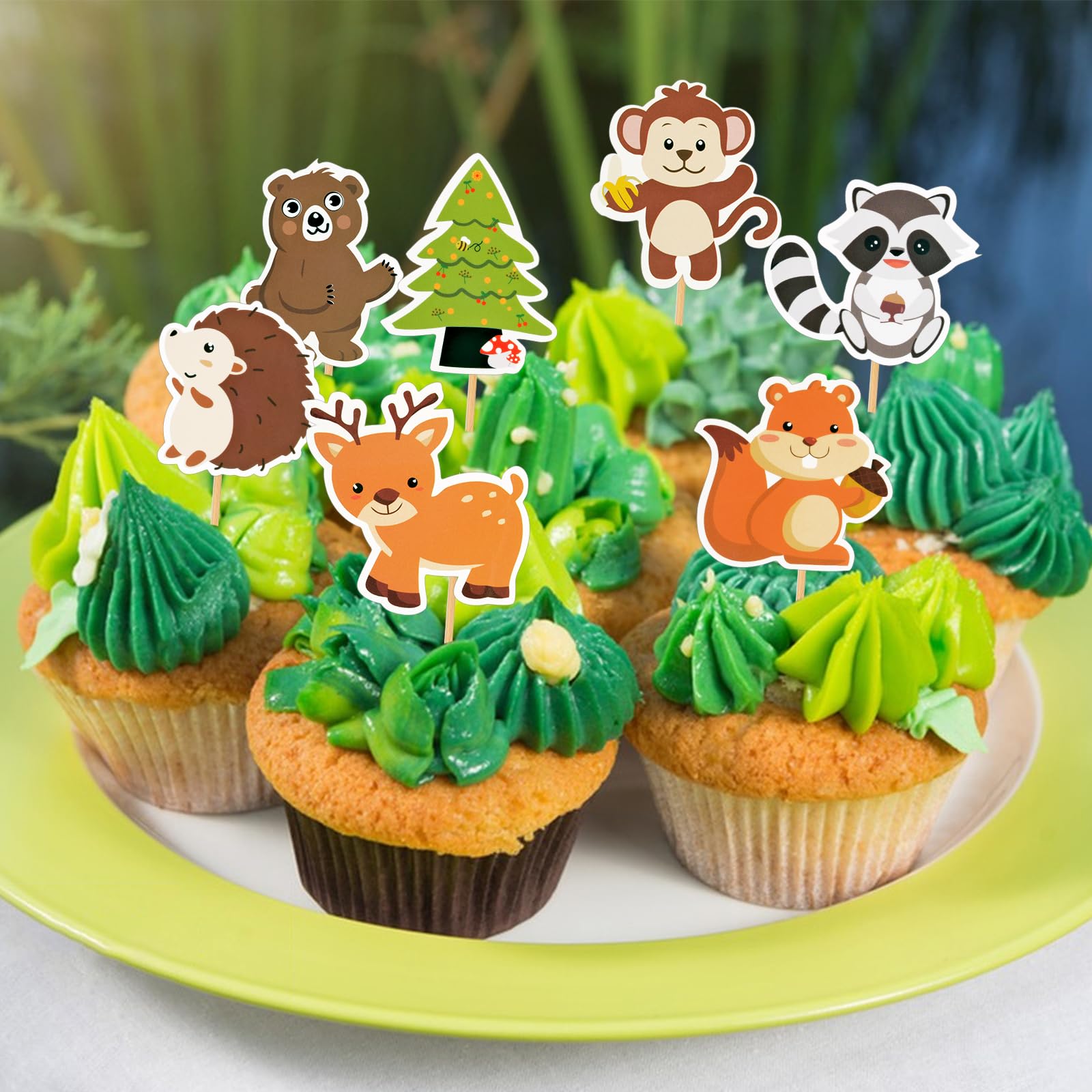 Set Decorazioni Torte Animali Decorazioni Zucchero Animali Fattoria - Per Torte E Cupcakes - Senza Glutine - Set Da 12 Decorazioni Torte Senza Glutine - Foto 9