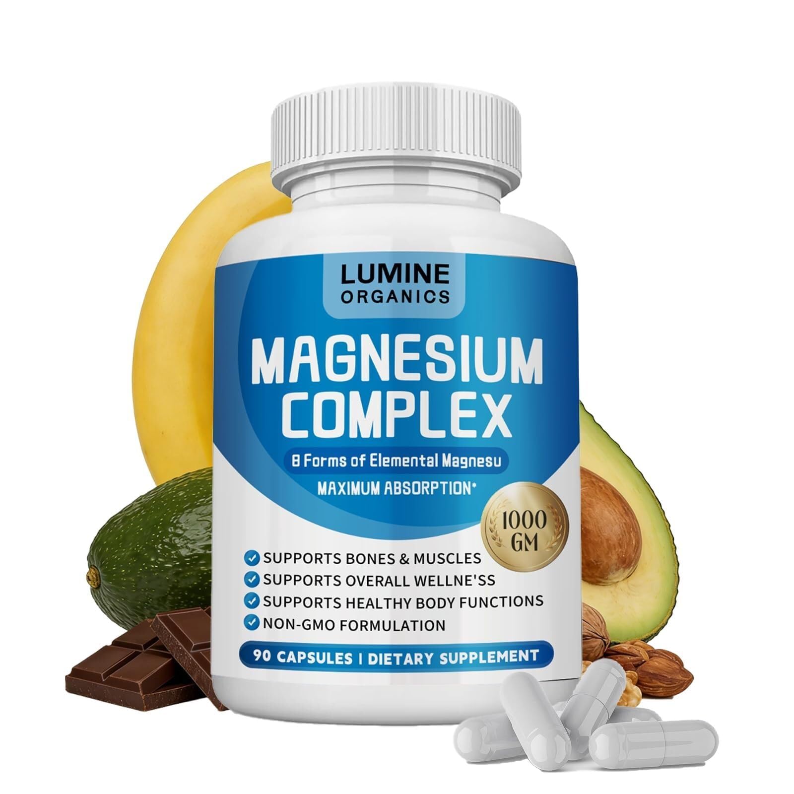 Magnesium Complex - 8-in-1 Magnesium Blend， – 90pcs/Bottle