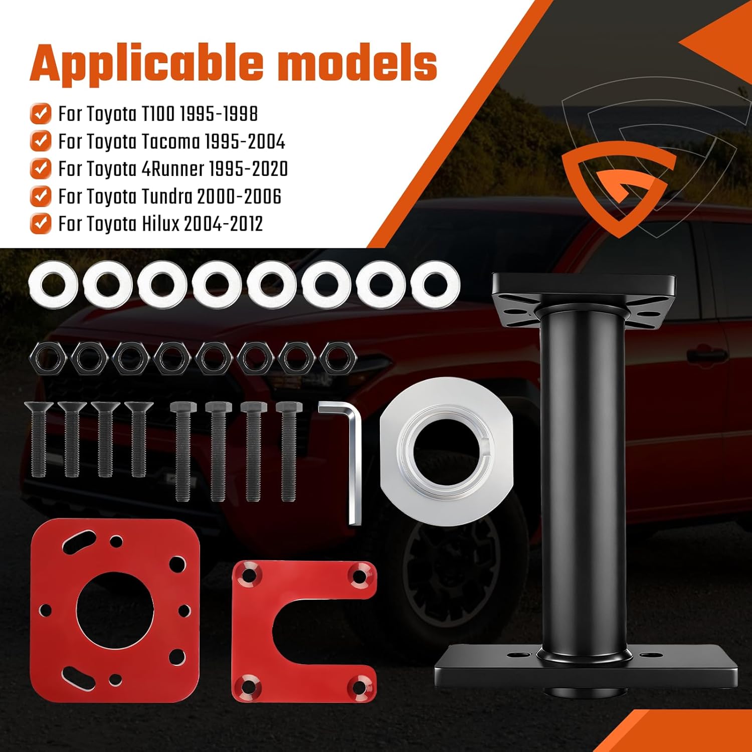 Rear Axle Bearing Puller & Installer Tool Kit with Tone Ring Remover and Adapter Plate, Compatible with Toyota Tacoma 1995–2004 T100 1995–1998 4Runner 1995–2020 Tundra 2000–2006 Hilux Pickup 2004–2012