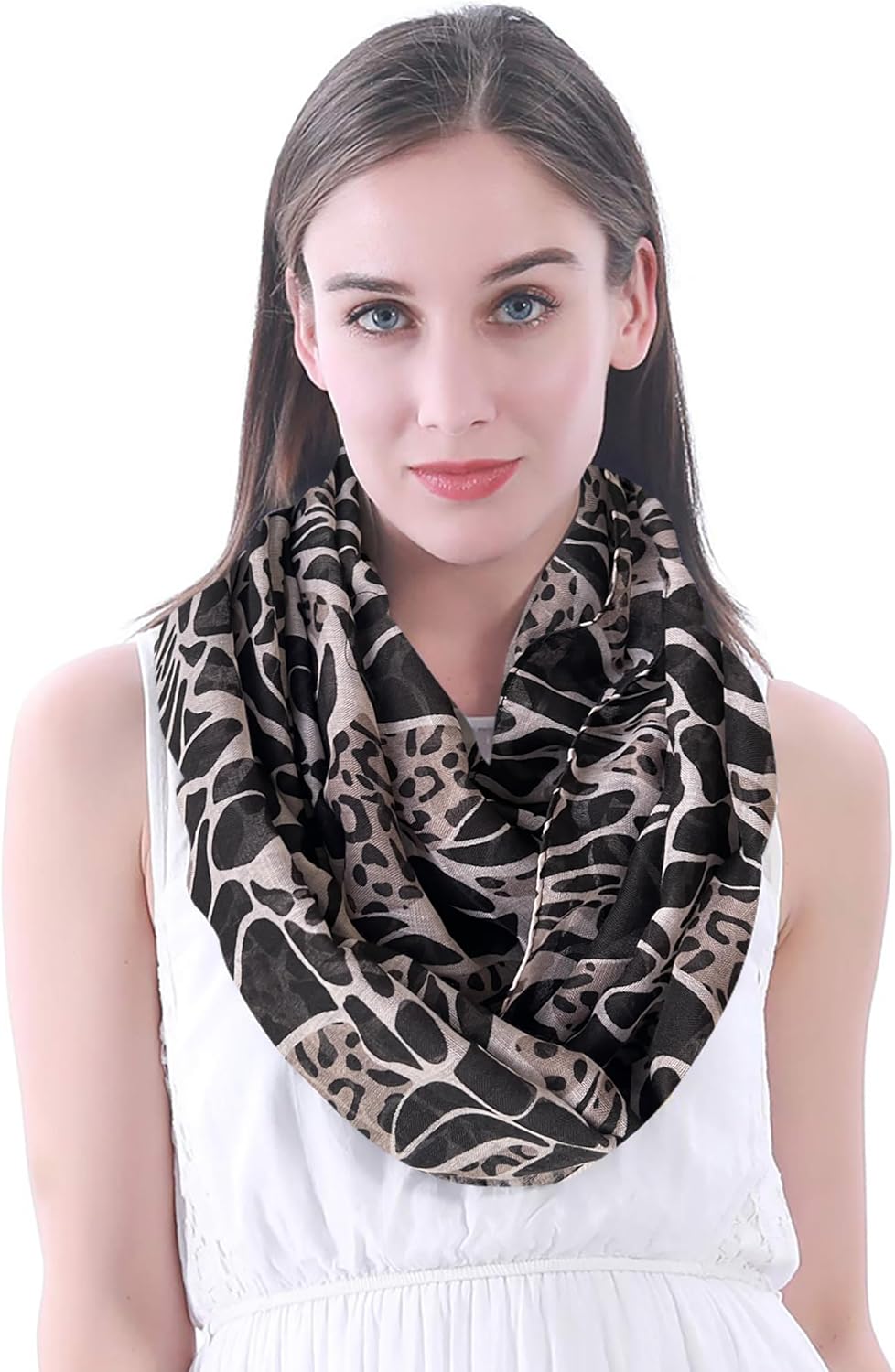 Amorar Vrouwen Sjaal Winter Warm Kasjmier Pashmina Sjaal Wrap Luipaard Print Lange Sjaal Warme Kraag