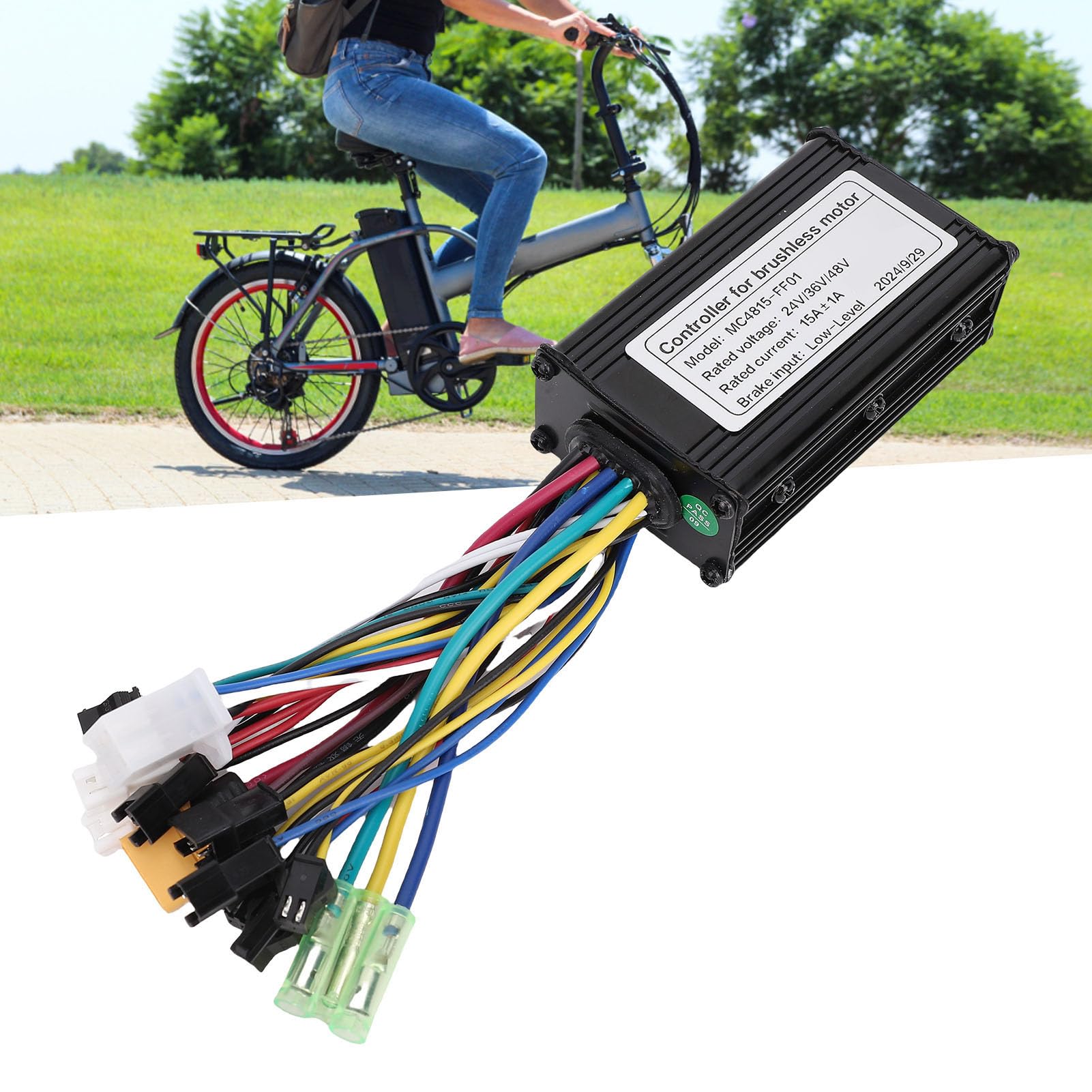 BuyWeek Kit de Controlador de Motor para Bicicleta Eléctrica Controlador de Onda Sinusoidal Sin Escobillas 15A 3 Modos con S861 Panel