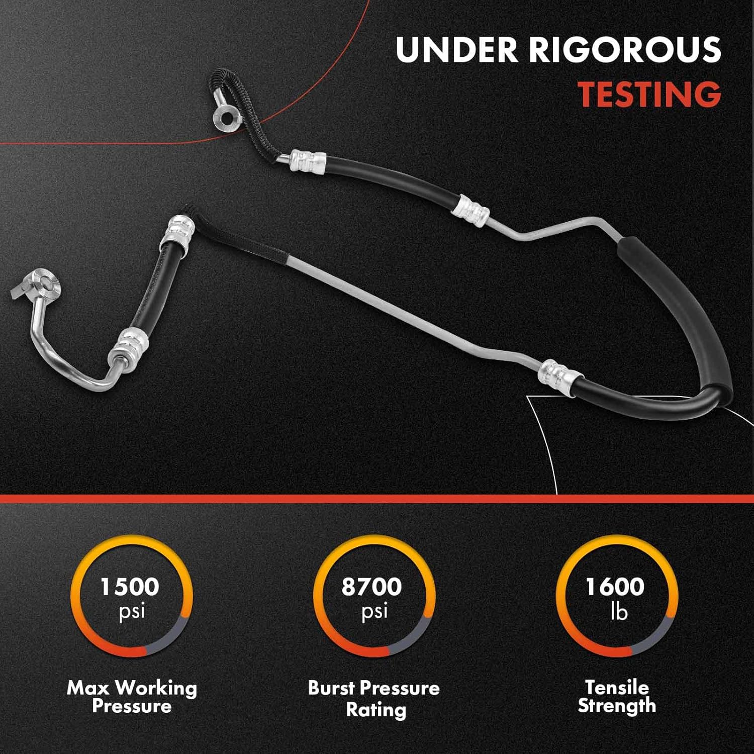 A-Premium Power Steering Pressure Hose Line Assembly Compatible with Mazda 3 2007 2008 2009, 2.3L, Pump to Gear/Rack Pinion