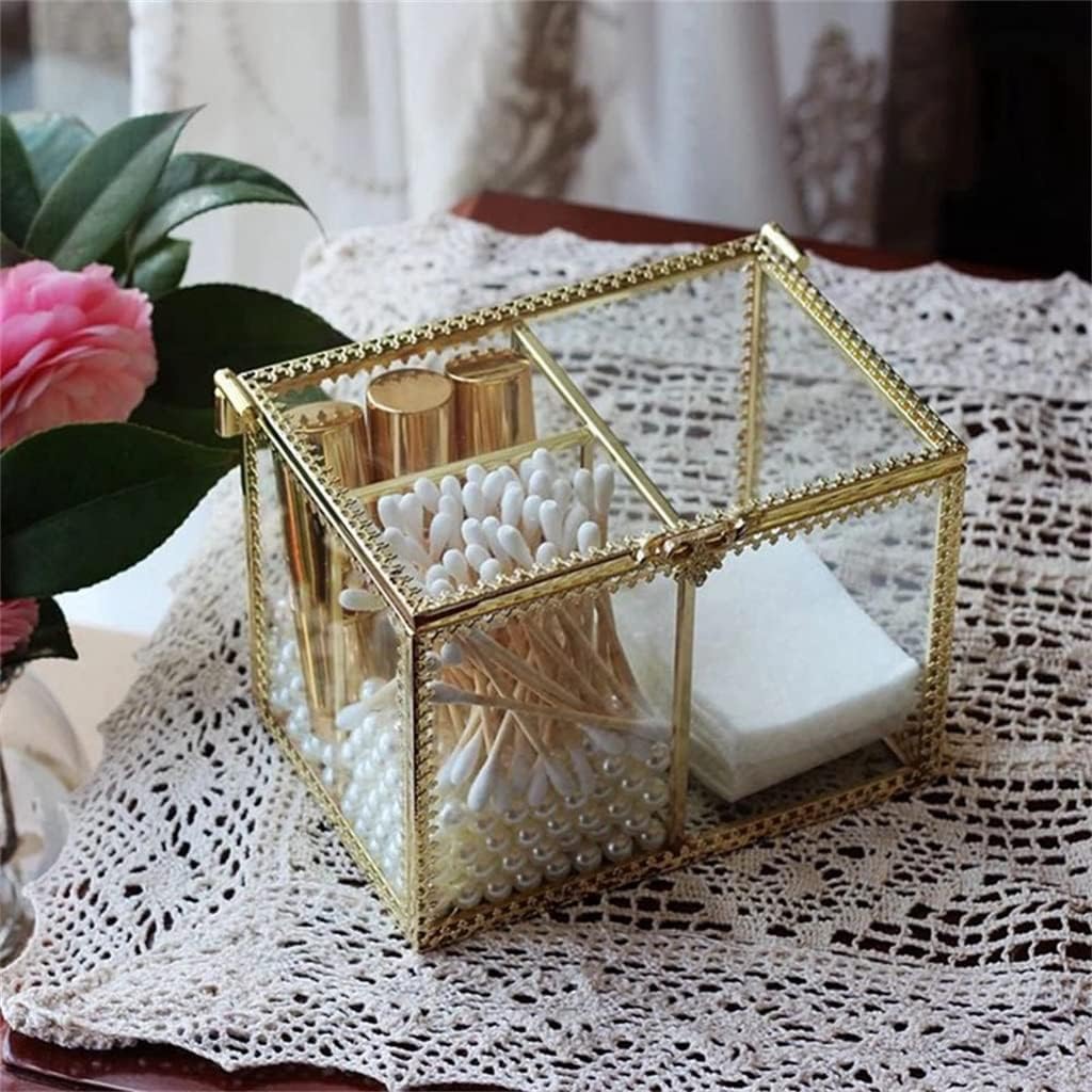 Transparent Glass Ring Box Cosmetic Storage Box Clear Glass Jewelry Box Jewelry Organizer Holder