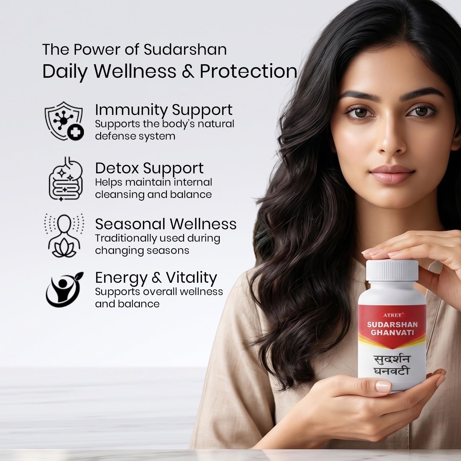 ATREY Sudarshan Ghanvati Tablets 350mg (120 Count) 2