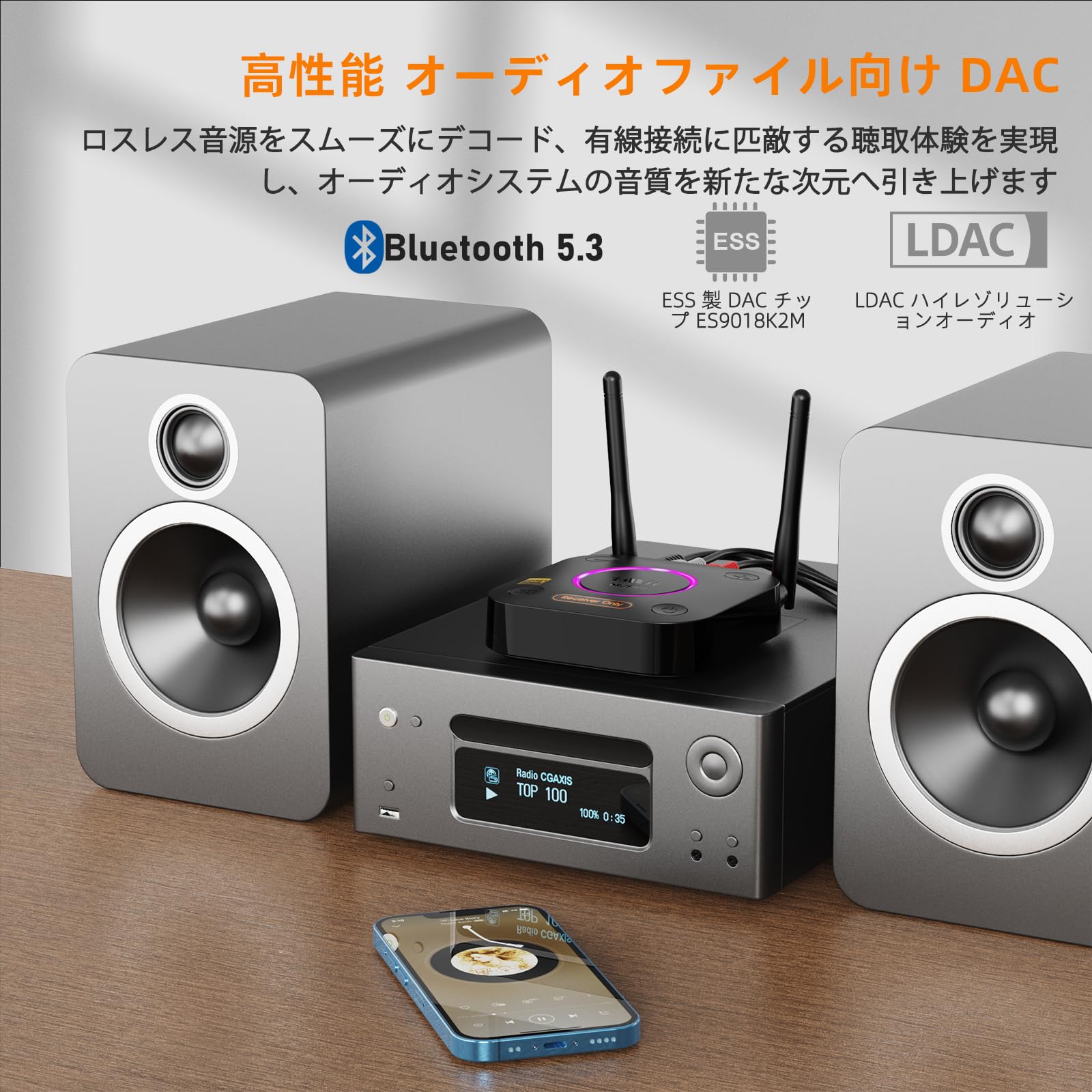 Amazon.co.jp: 1Mii B06Ultra Bluetooth 5.3 レシーバー LDAC Hi-Res