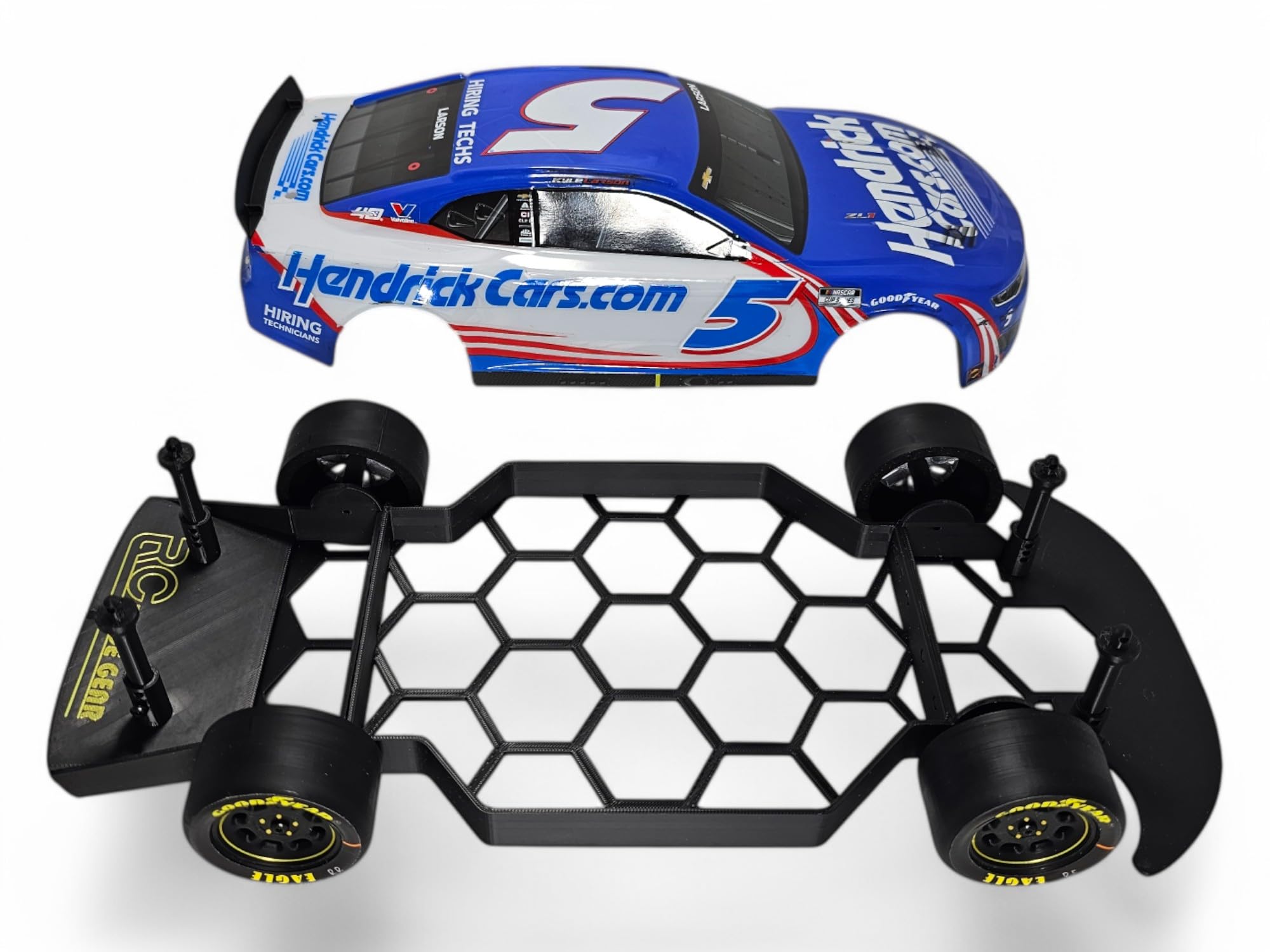 京商 Coors NASCAR RCカー ボディ シャーシ 本体のみ Amazon | ボディディスプレイシャーシキット - Losi NASCAR 1/12