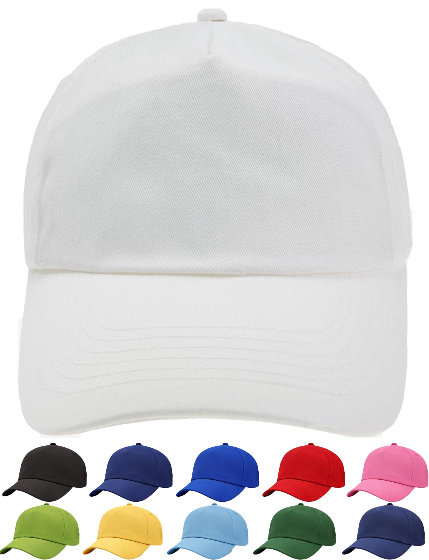 4sold Childrens Kids Baseball Sun-Hat 50 UPF Cap HAT Boys Girls White
