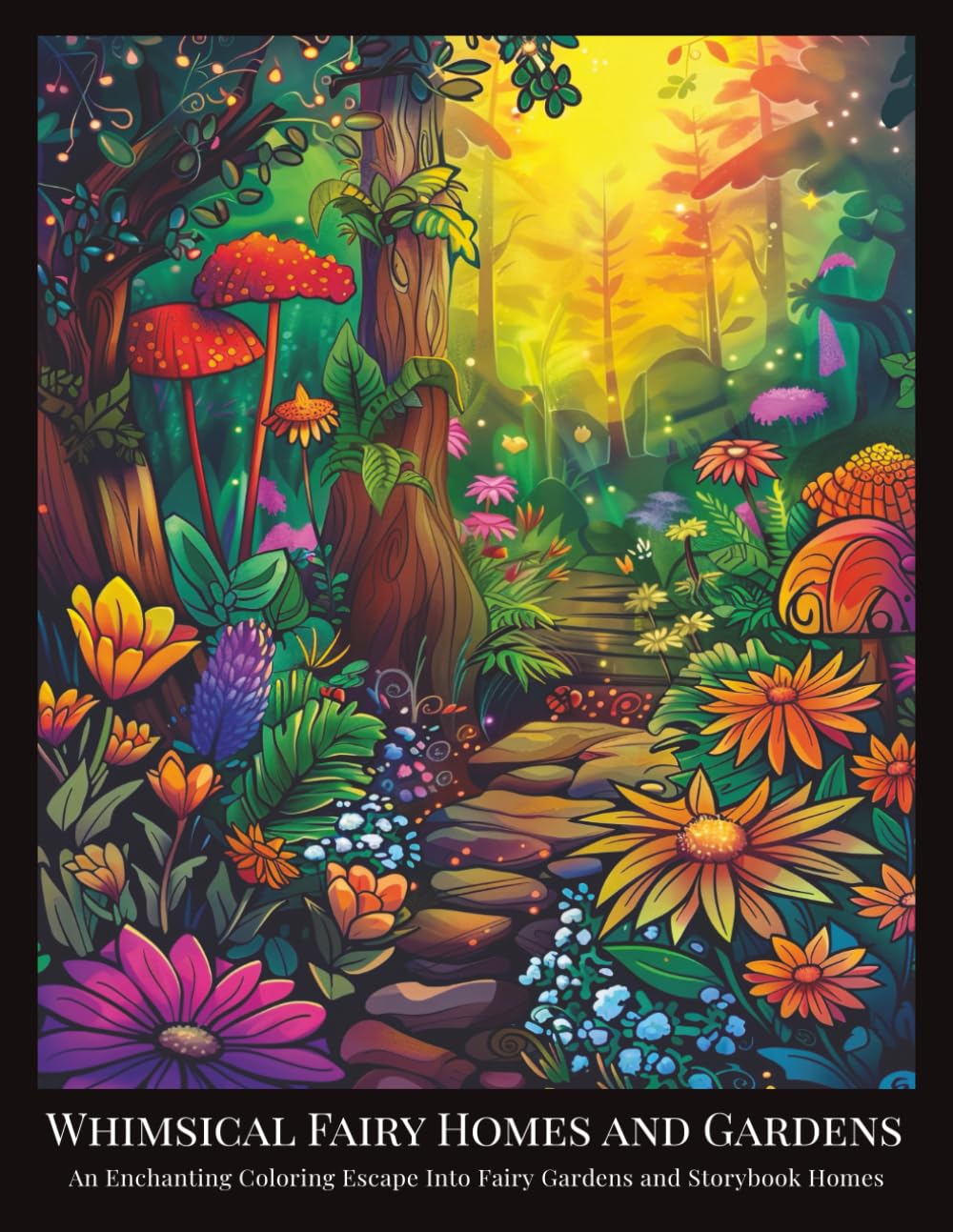 Whimsical Fairy Homes and Gardens: An Enchanting Coloring Escape Into Fairy Gardens and Storybook Homes (Fantasy Fairy Houses Coloring Series)