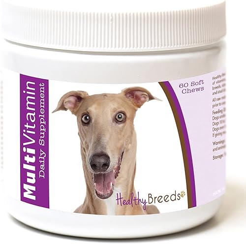 Miniatura 198 de Healthy Breeds Multivitamínico siberiano Husky para perros, suplemento diario recomendado por veterinarios, sabor a tocino, 60 masticables suaves