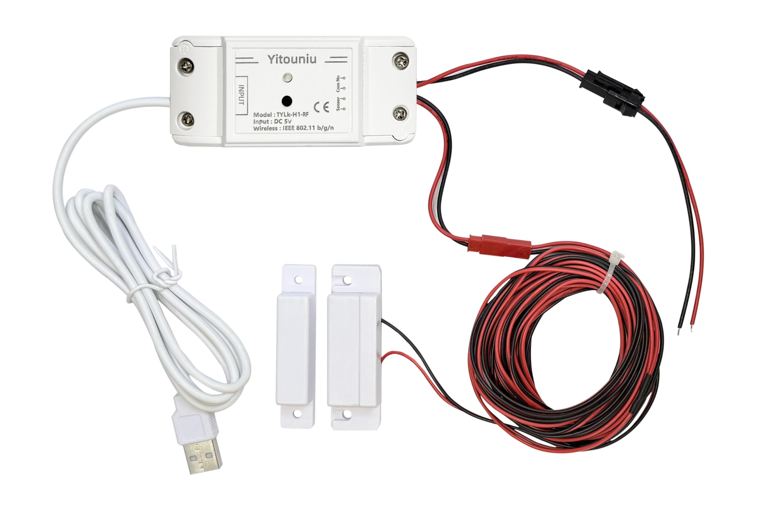 Tuya Smart WiFi 5V garage door opener controller Garage Open Close Monitor,wireless APP Remote Control Magnetic Door sensor,Compatible with Alexa Echo Google Home