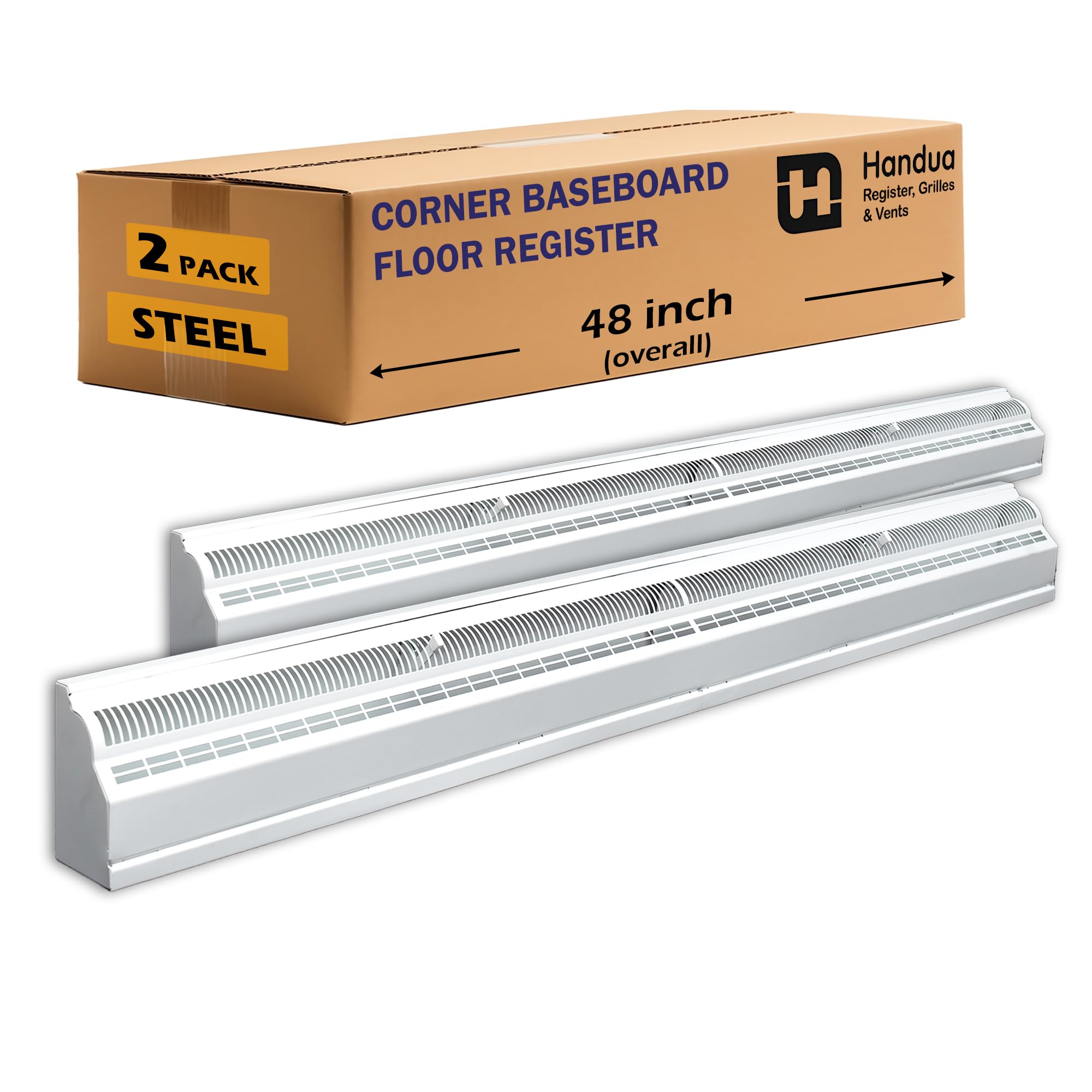 Snapklik.com : 2 Pack Fits 48-Inch Baseboard Space Baseboard Air ...