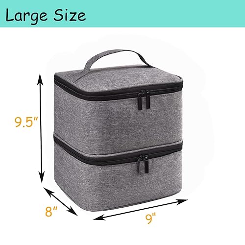 Miniatura 6 de Organizador de Esmalte de Uñas - Capacidad para 30 Botellas y Lámpara de Uñas, Organizadores de Uñas de Doble Capa y Almacenamiento, Bolsa de