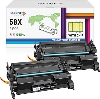 for HP 58X 58A (with Chip) Black Toner Cartridges Laserjet Enterprise M406 Series, Laserjet Enterprise MFP M430 Series, Laserjet Pro M404 Series, Laserjet Pro MFP M428 Series | CF258A CF258X (2 Pack)
