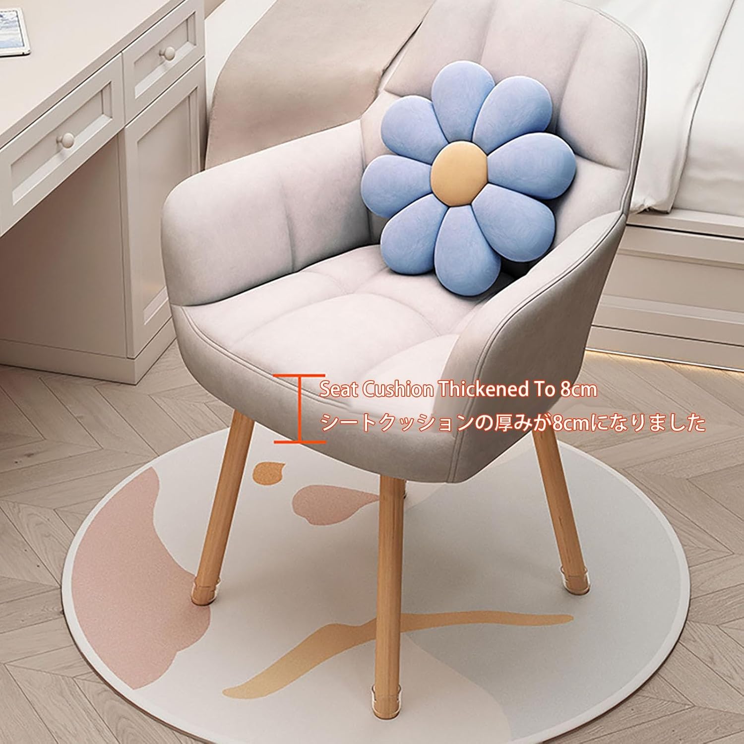 インダスドリアンデザイン ディンプルガラスミラー付き ドレッサー