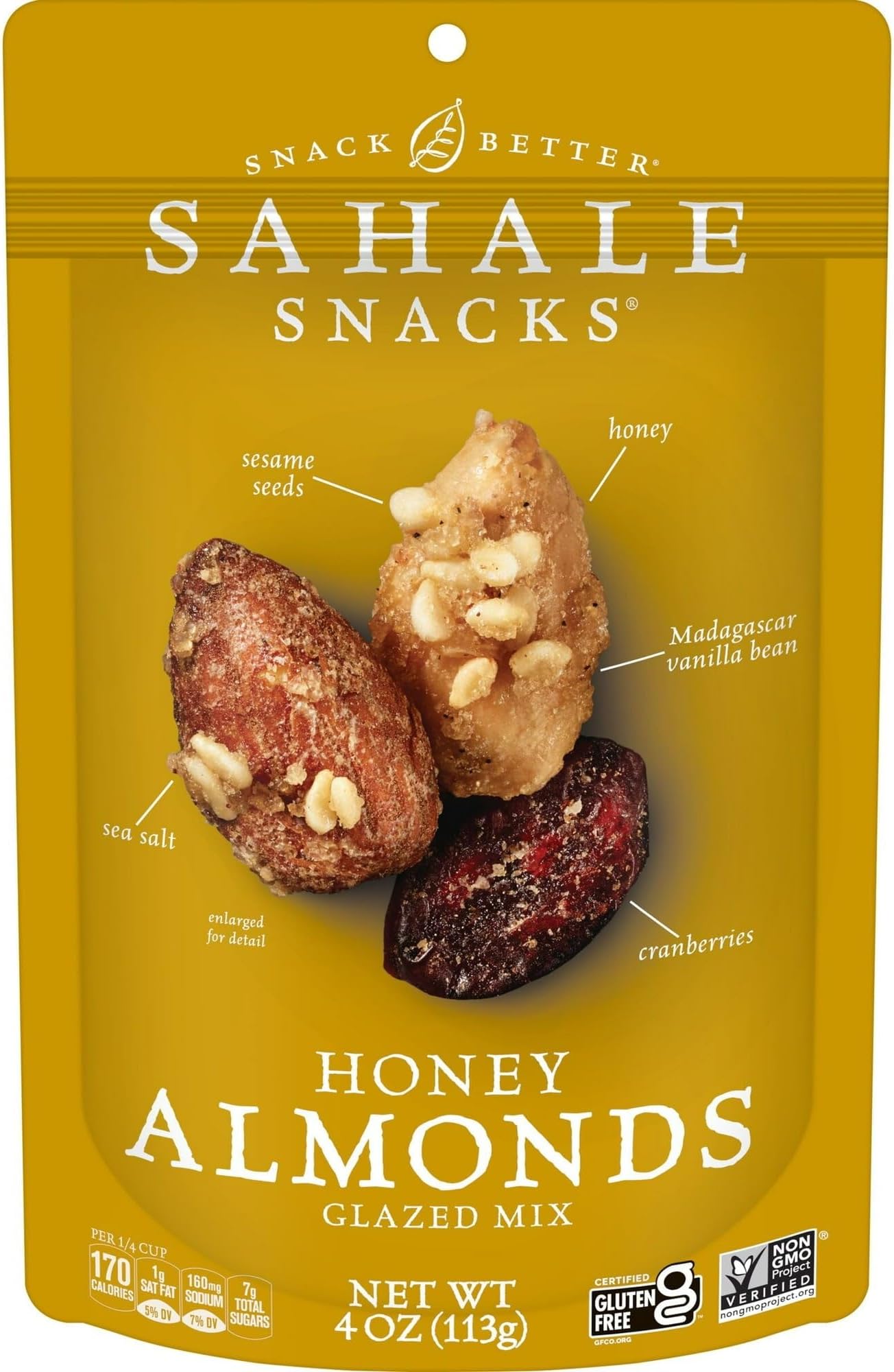 Glazed Mix, Honey Almonds, 4 Oz