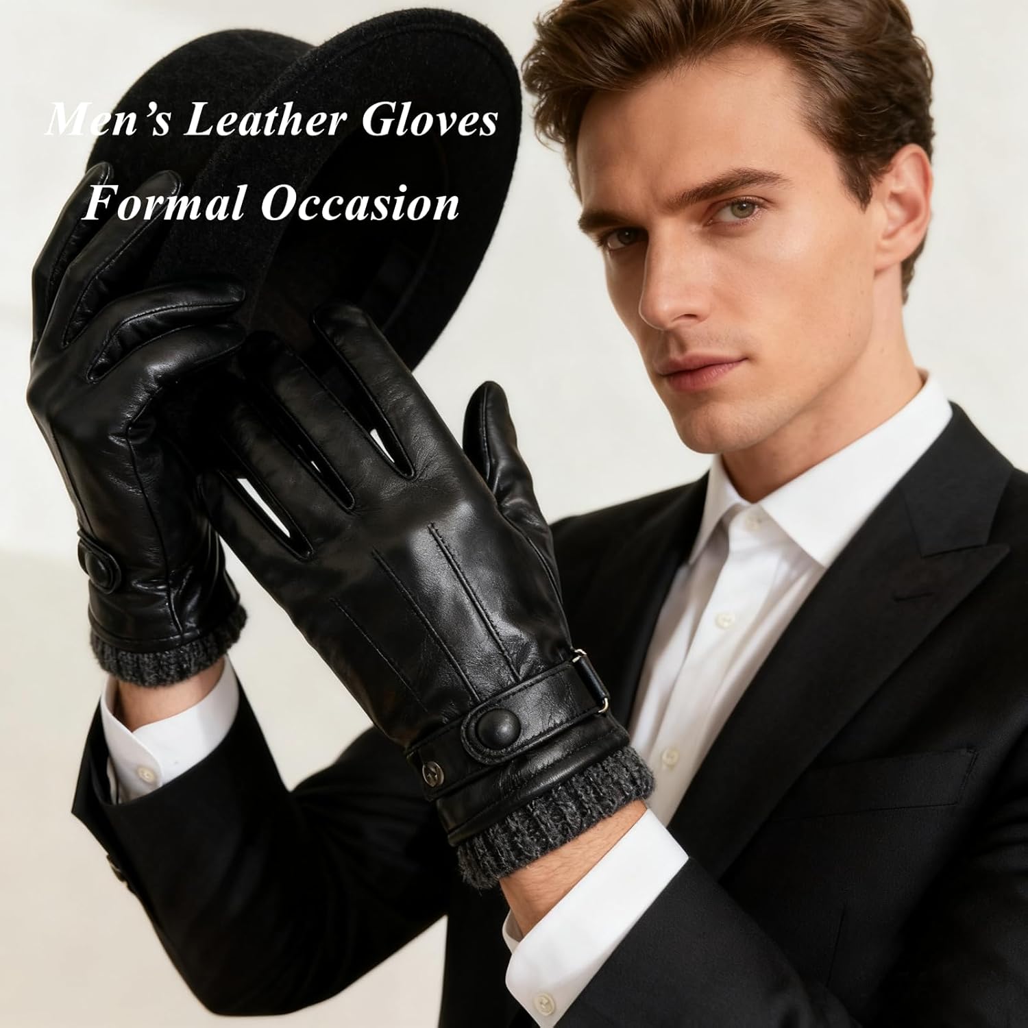 Winter Leather Gloves for Men Women Genuine Sheepskin Leather Gloves Thermal Touch Screen Glove Cycling Driving Glove - Image 3