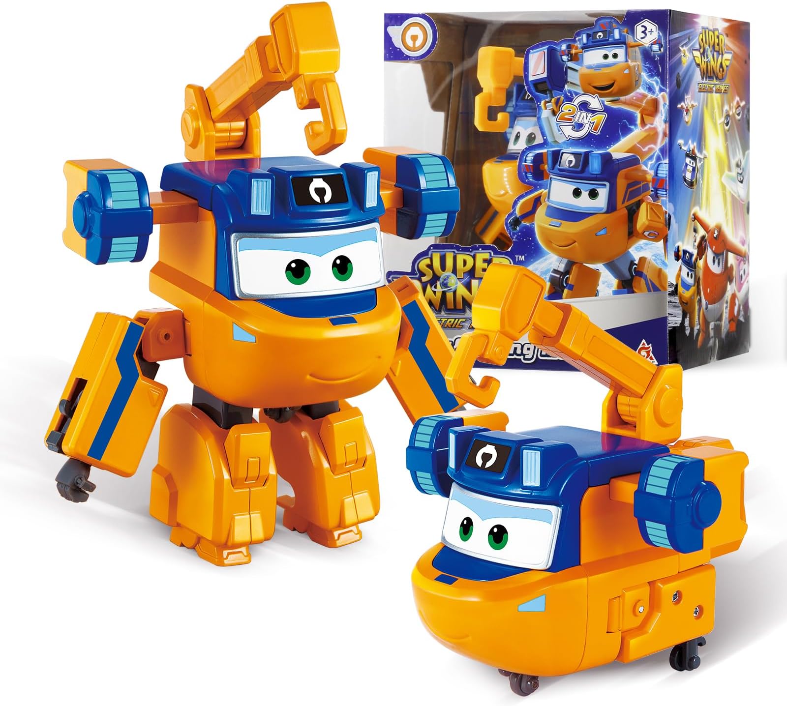 Transformable Toys, 5 in Marty Airplane Transforming Figures, 2 in 1 Mode Rescue Bots Action Figure for 3-5 Year Old Boys Girls, Fun Plane Toys for Toddlers Kids Age 3 4 5 6 7