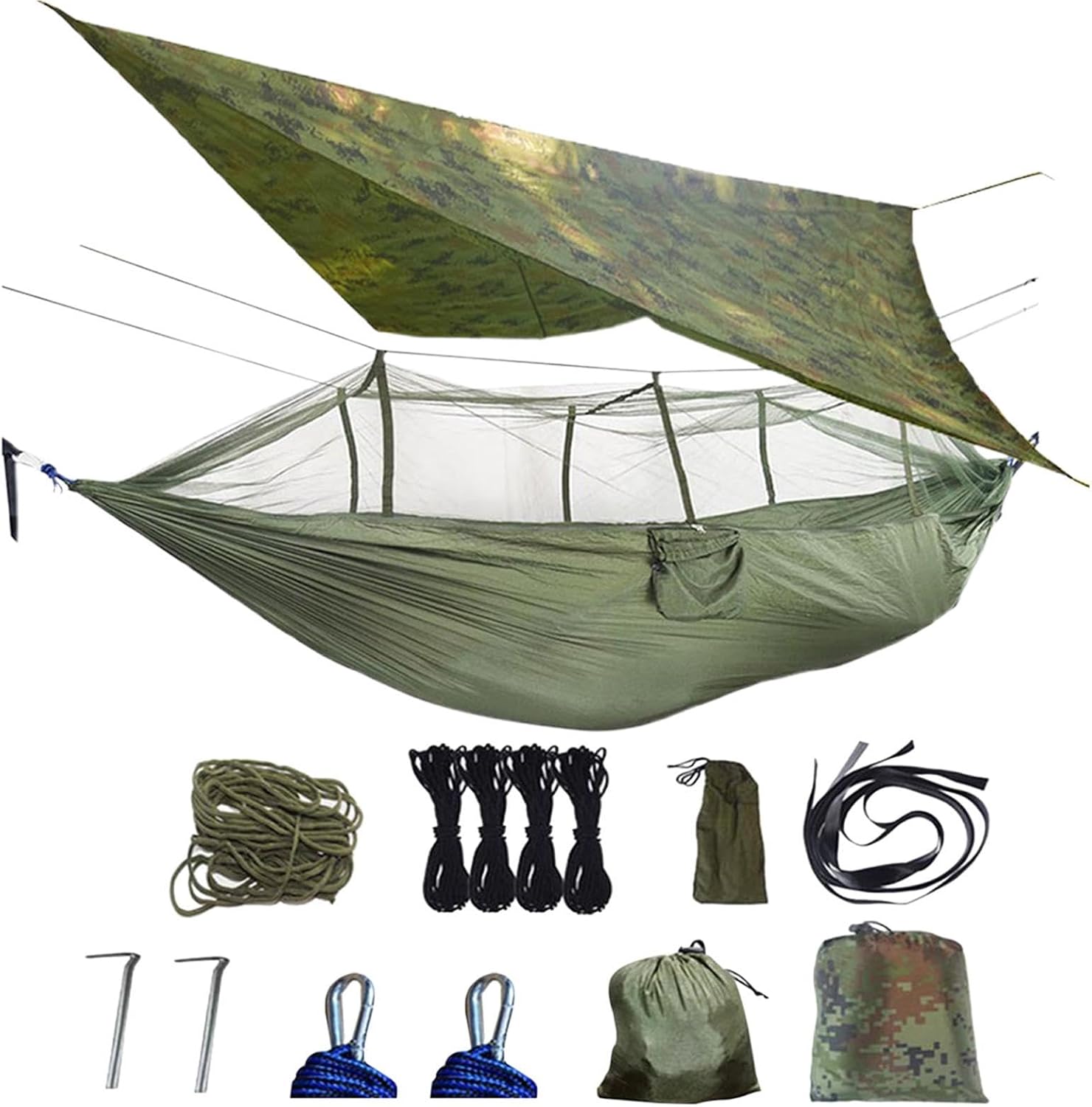 Hammock Fly Net, Waterproof Roof Fly Net, Protective Mesh Netting, Shield for Patio Backyard Garden Fishing Travel Hiking Backpacking Outdoor Shelter Cover 102.36x55.12 inches