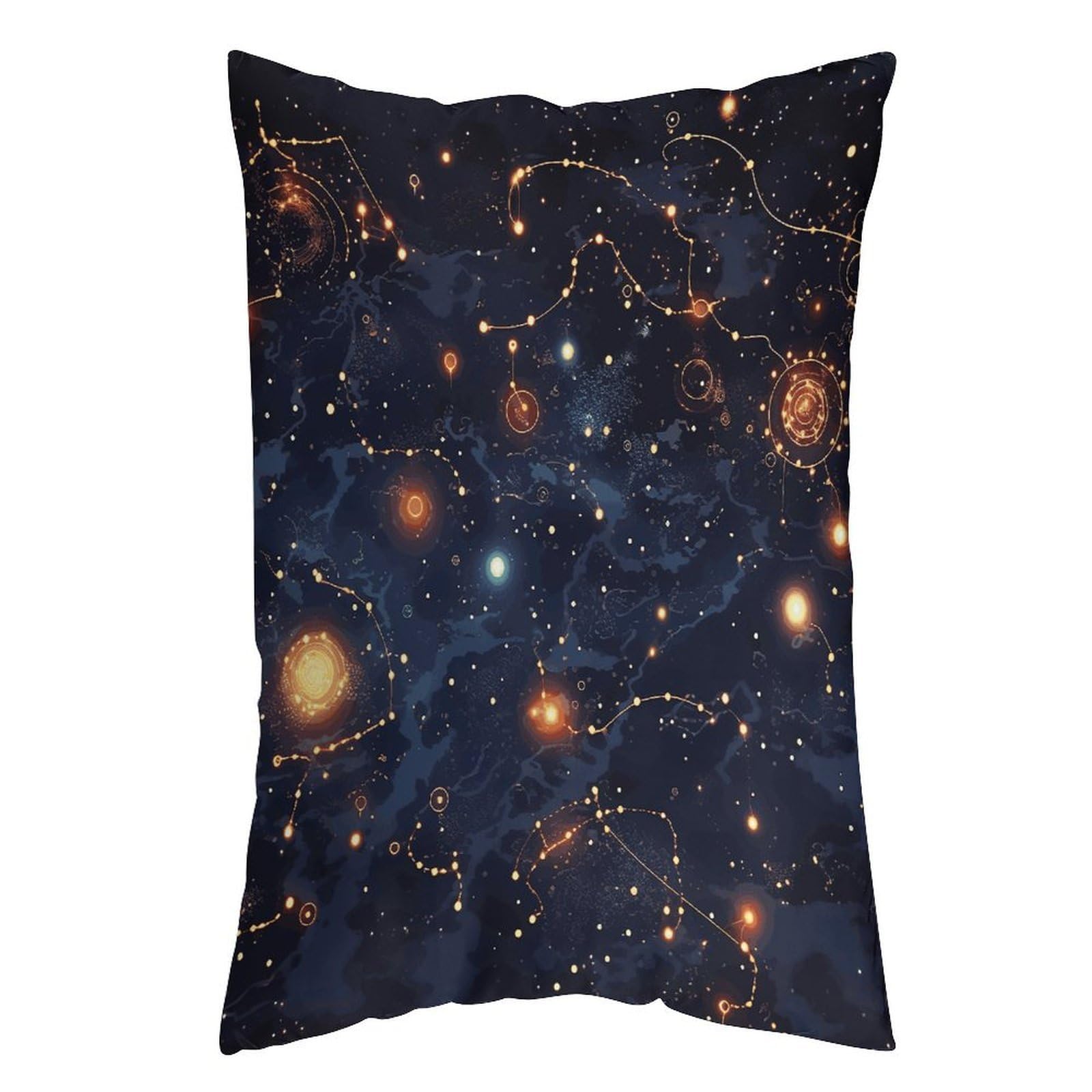 LDGSUPH Star Constellation Map Pillow Cases Soft Pillowcase with Invisible Zipper Wrinkle Resistant Pillow Covers Breathable Removable Pillow Protector for Bed Sofa Car 16 "x24