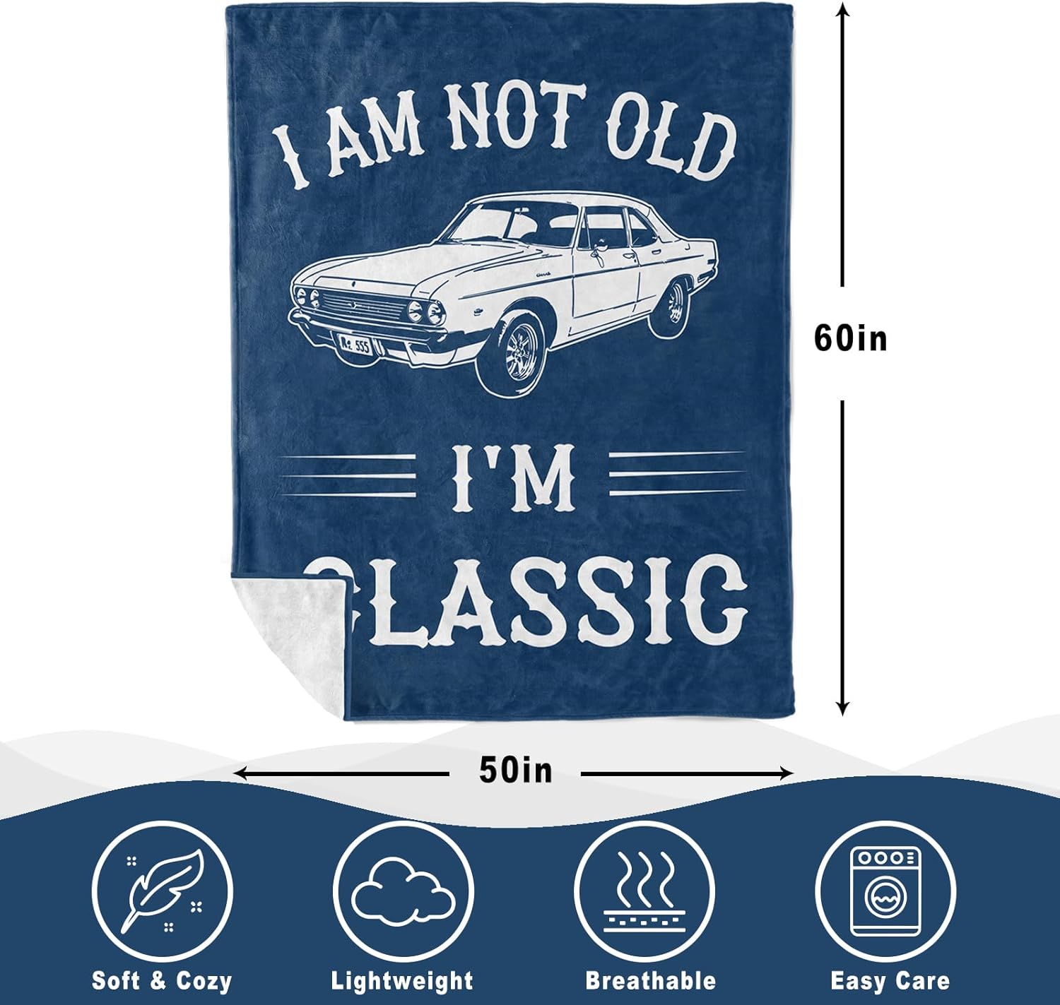 Gifts For Men, Funny Gifts For Men, Fathers Day Birthday Gift For Him, Best Older Man Gift Ideas, Unique Gag Present For Male Grandpa Dad Husband, Cool Fun Retired Gift For Man 60"X50" Blanket - Image 7