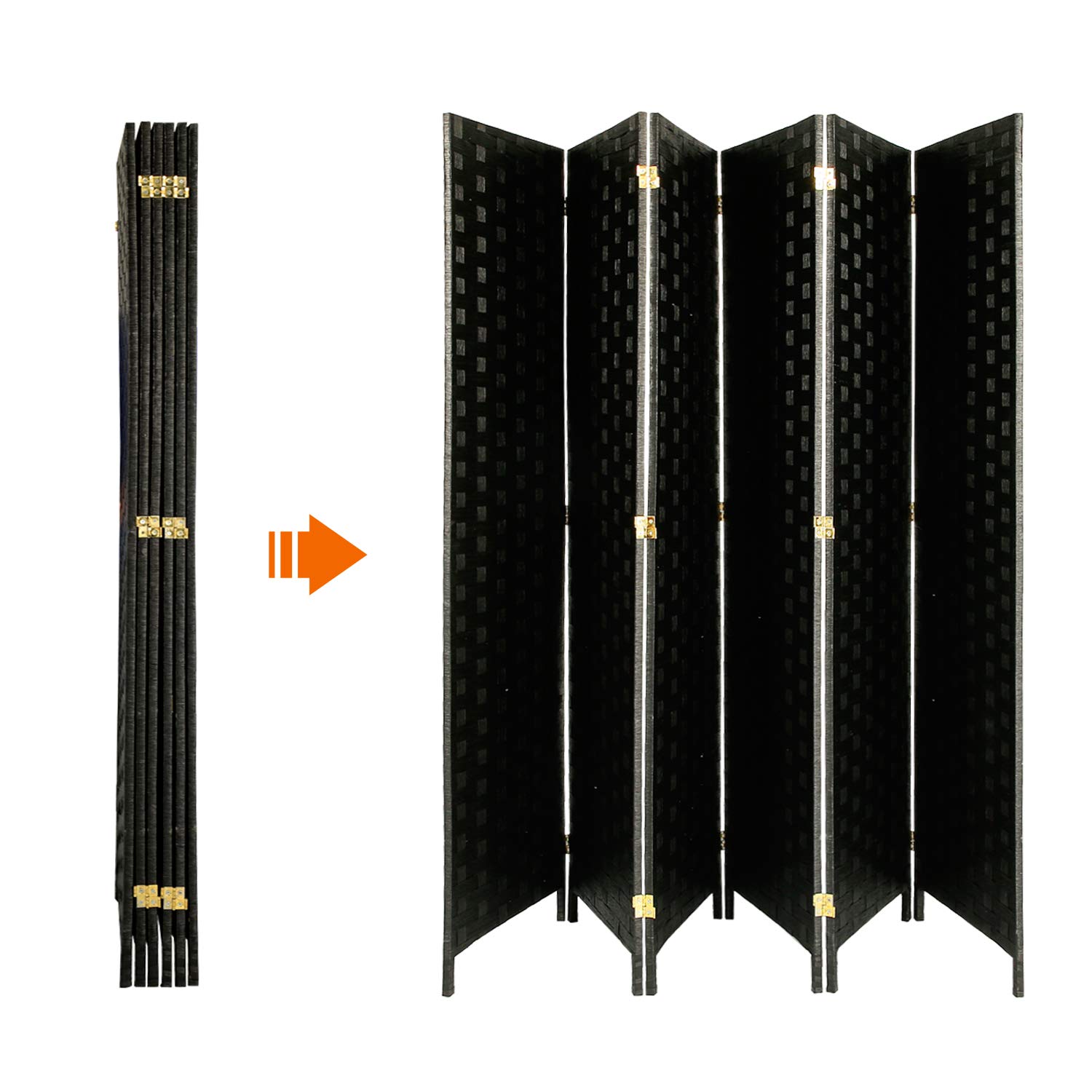 oneinmil 6ft Tall Folding Room Divider, Freestanding 6 Panels Room