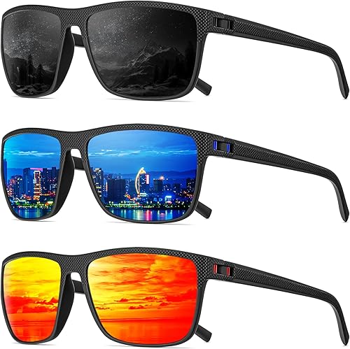Miniatura 14 de Gafas de sol polarizadas para hombre, anteojos de sol polarizados con protección UV, lentes de sol ligeras para conducir, pescar, jugar al golf