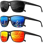 QALLY Polarized Sunglasses Men, Mens Sunglasses Polarized UV protection Lightweight Sun Glasses for Driving Fishing Golf