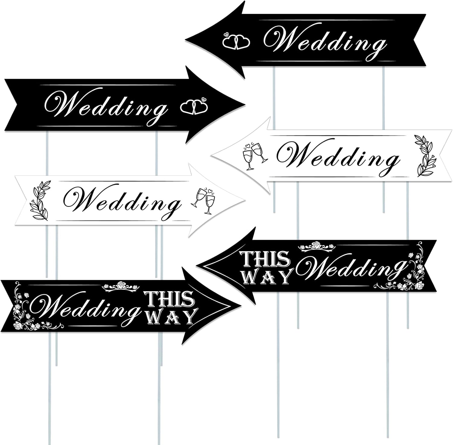 Wedding Signs Directional Yard Signs 6 Pack Wedding
