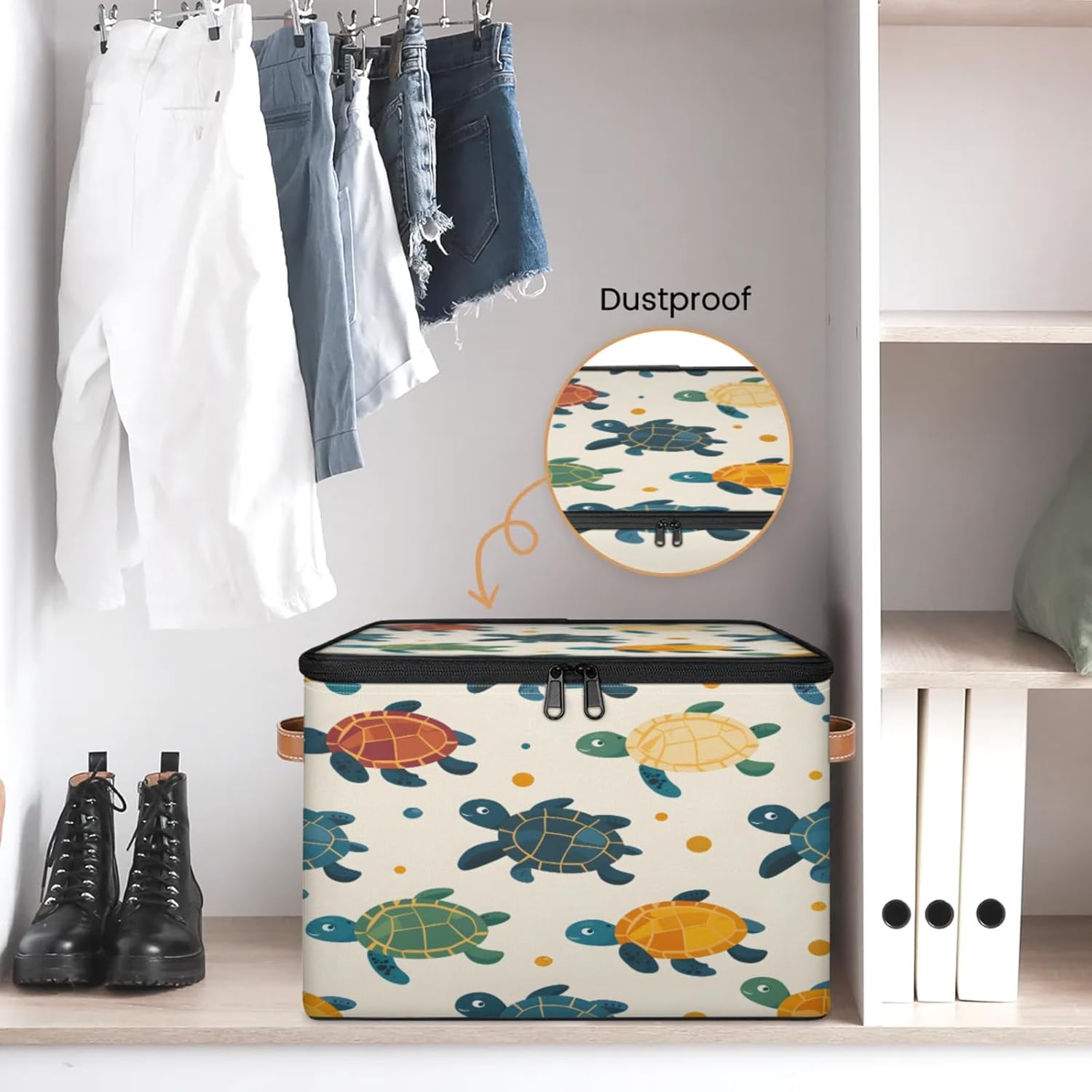 2-Pack Storage bins with lids - 26 quart organizer bins - Collapsible fabric storage bins with sturdy handles and double zipper tops - Versatile for home, toys, dorm rooms