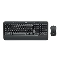 Logitech MK540 Advanced Combo Tastiera e Mouse Wireless per Windows, Layout Francese AZERTY – Nero