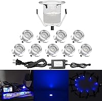 Vista 17 de Kit de luces LED de bajo voltaje para cubierta de acero inoxidable, impermeable, empotradas, para terrazas de madera, escaleras, jardín, patio