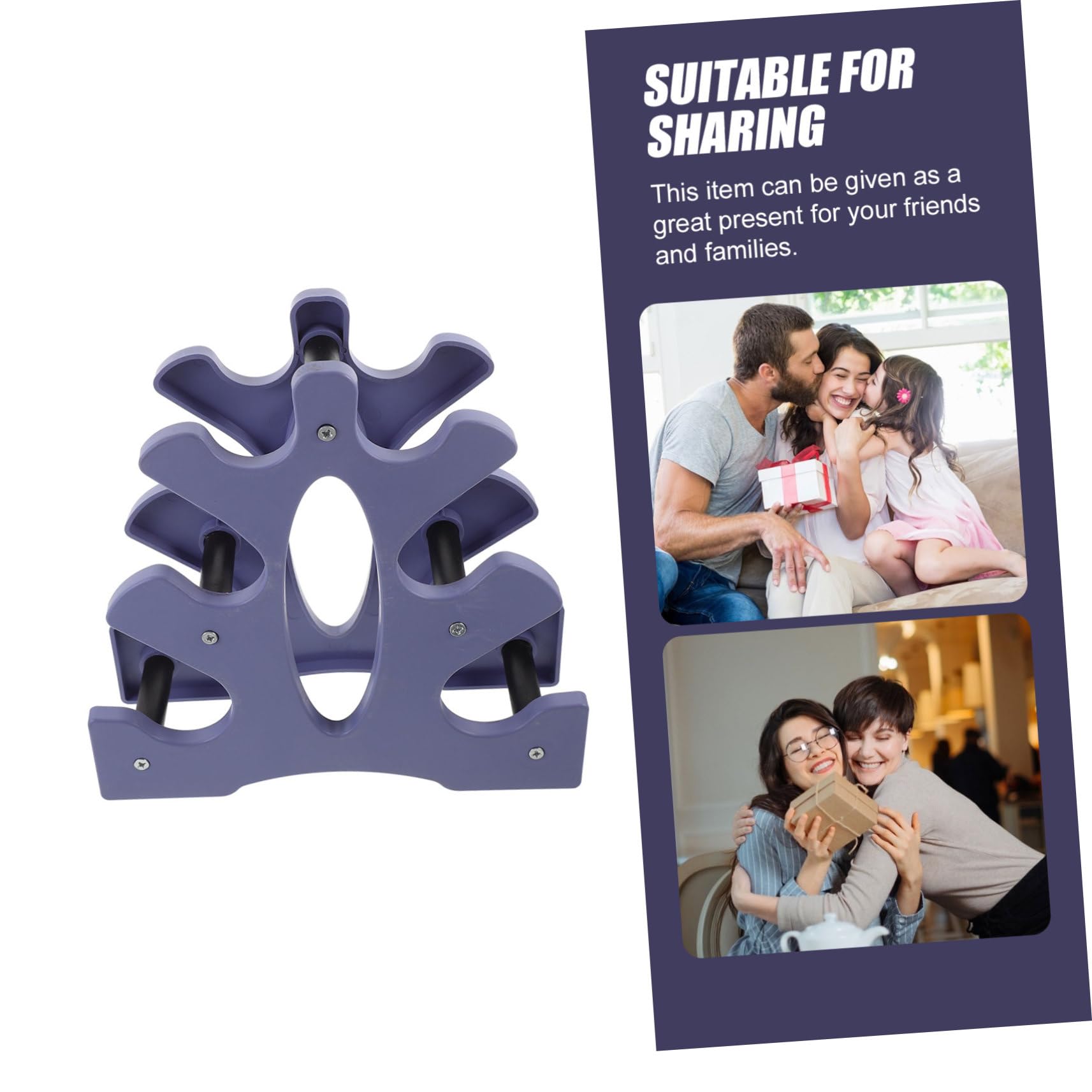 VANZACK 1Pc Multifunctional Dumbbell Rack Storage Holder for Home Gym Durable Abs Display Stand for Weights Smooth Edges Fitness Accessory Lightweight and Portable