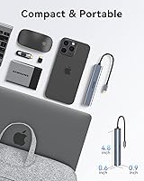 Vista 4 de Concentrador USB C, divisor USB C de 10 Gbps para laptop, 4 puertos USB C a USB C Hub adaptador multipuerto para MacBook ProAir, iPad, teléfono