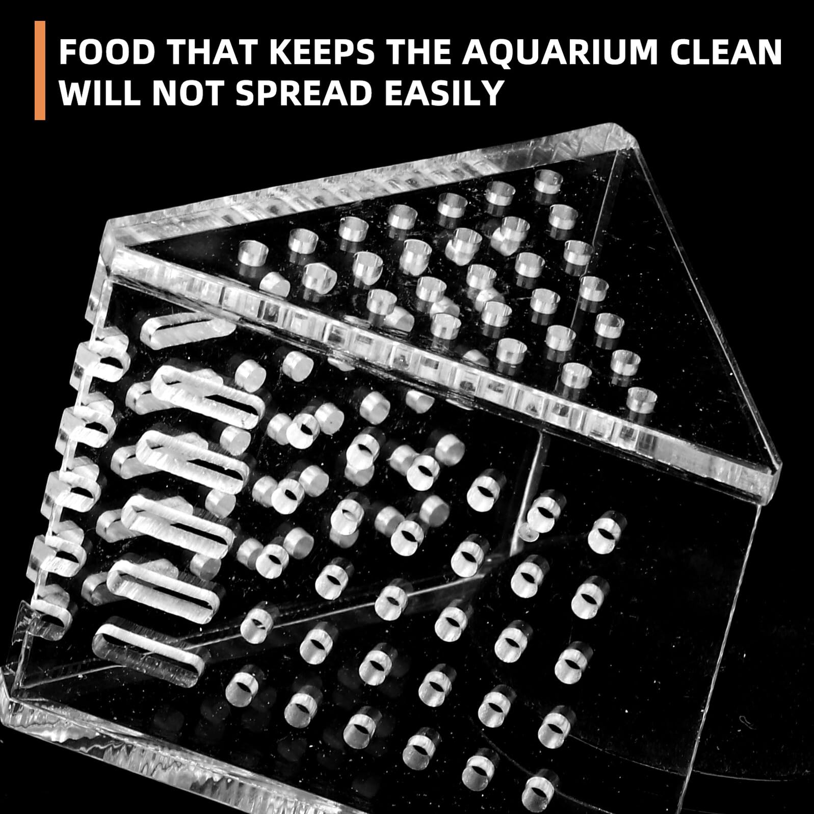 NOLITOY Comedero Acrílico para Peces Soporte Magnético, Dispensador de Comida para Acuarios, Fácil Instalación y Mantiene el Acuario Limpio