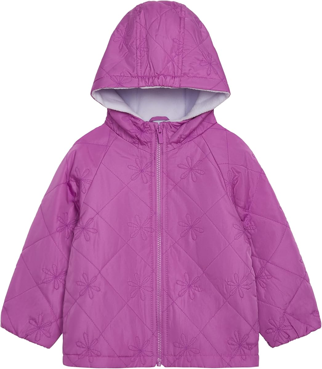 Chaqueta mediana acolchada Daisy Diamond con forro polar para niña