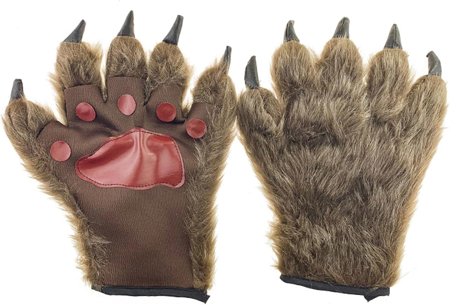 Halloween Hairy Animal Hands Halloween Furry Claw Paw Gloves Wolf Werewolf Gloves Adult Cosplay Costume Props