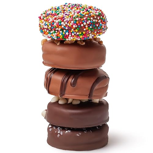 Miniatura 6 de CRAVINGS BY ZOE Caja de regalo de galletas de chocolate con texto en inglés "Thank You", caja de regalo de galletas de sándwich cubiertas de