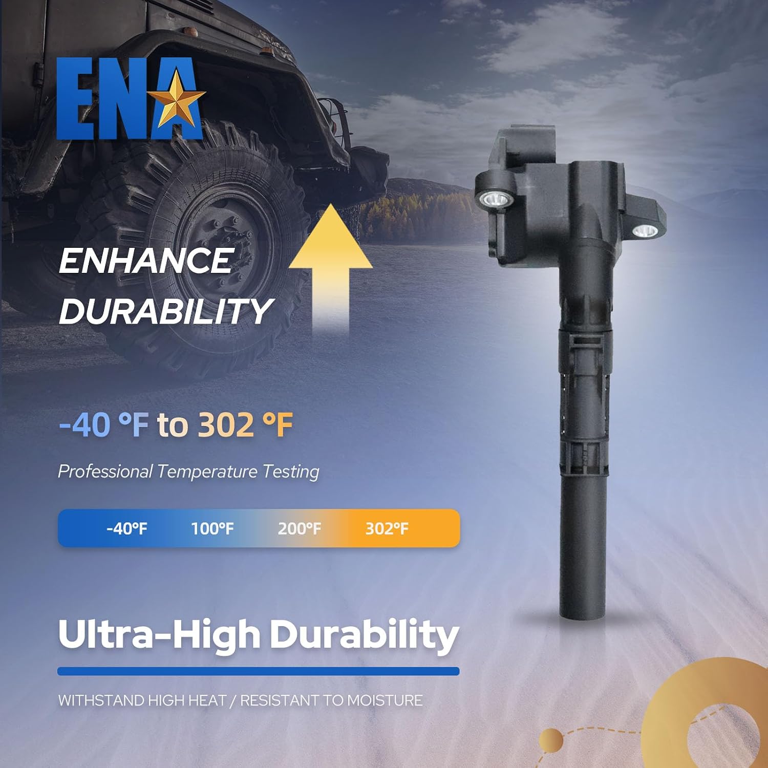 ENA Ignition Coil Pack UF777 Compatible with Mercedes-Benz AMG C450 AMG CLS400 E400 AMG E450 2015 2016 2017 2018 2019 3.0L 3.5L V6 Coils Set of 6 Replacement for UF-777 UF 777 2769061201 2769067900